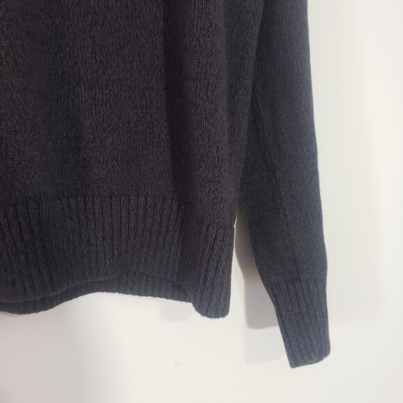 Eddie Bauer Mens Gray Sweater Size L 1/4 Zip Knit Grandpa Normcore Everyday - Picture 4 of 9